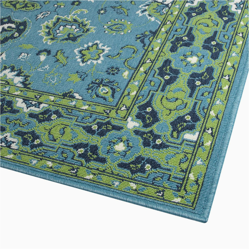 Lime Green and Blue Rug Kaleen Rugs Sunice 1’9″ X 3′ Light Blue, Lime Green, Navy and …