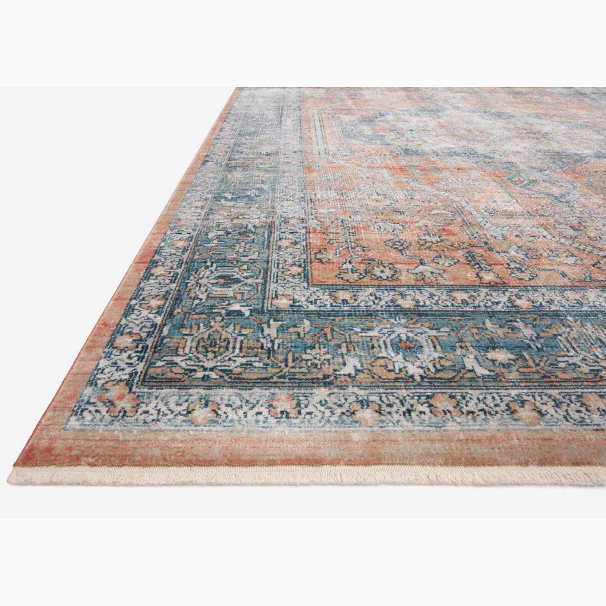 Magnolia Home Blue Rug Magnolia Home by Joanna Gaines X Loloi Rug Elise Eli-01, Coral …