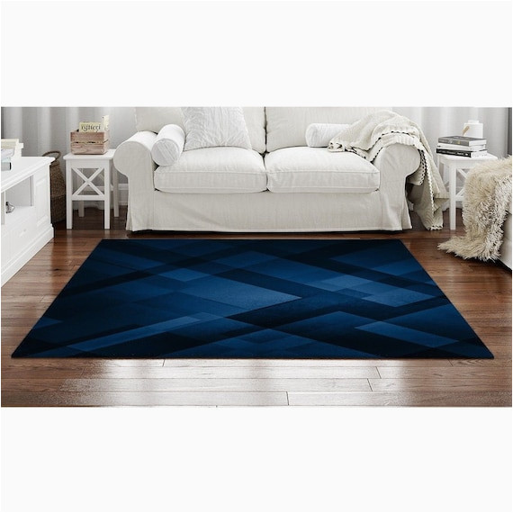 Navy Blue Accent Rug Blue Rugs Blue area Rug Navy Blue area Rug Geometric area – Etsy.de