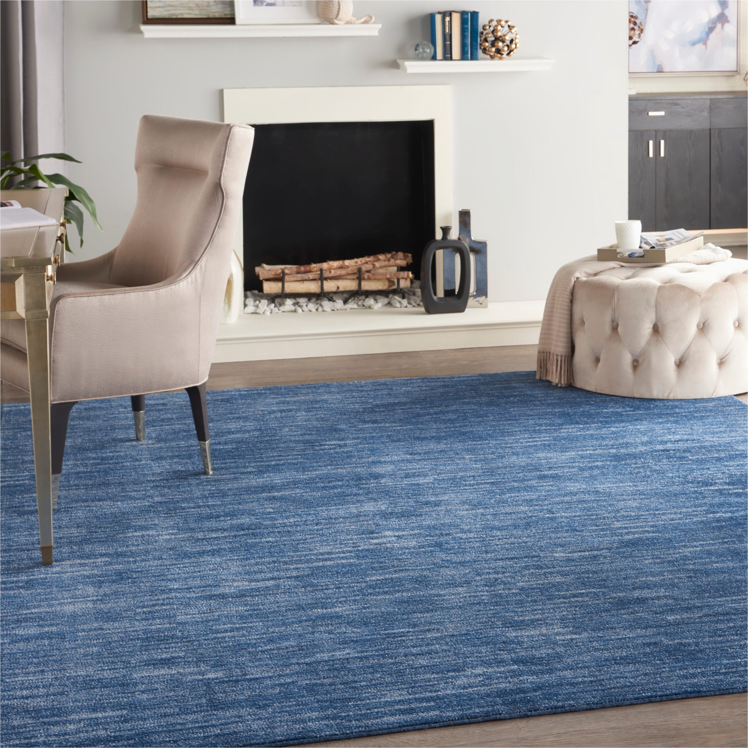 Navy Blue Accent Rug Nourison Nourison Essentials 7 X 10 Navy Blue Indoor/outdoor solid area Rug