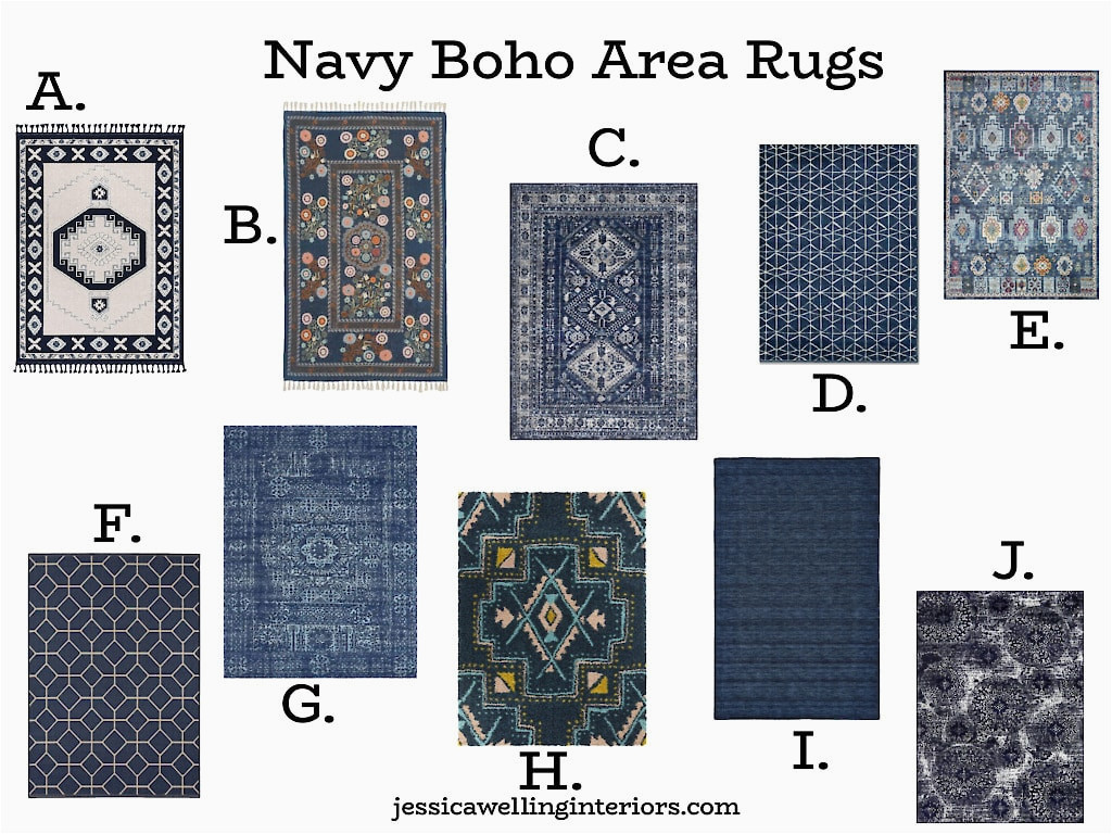 Navy Blue Boho Rug Boho Rugs Under $200 In Every Color! – Jessica Welling Interiors