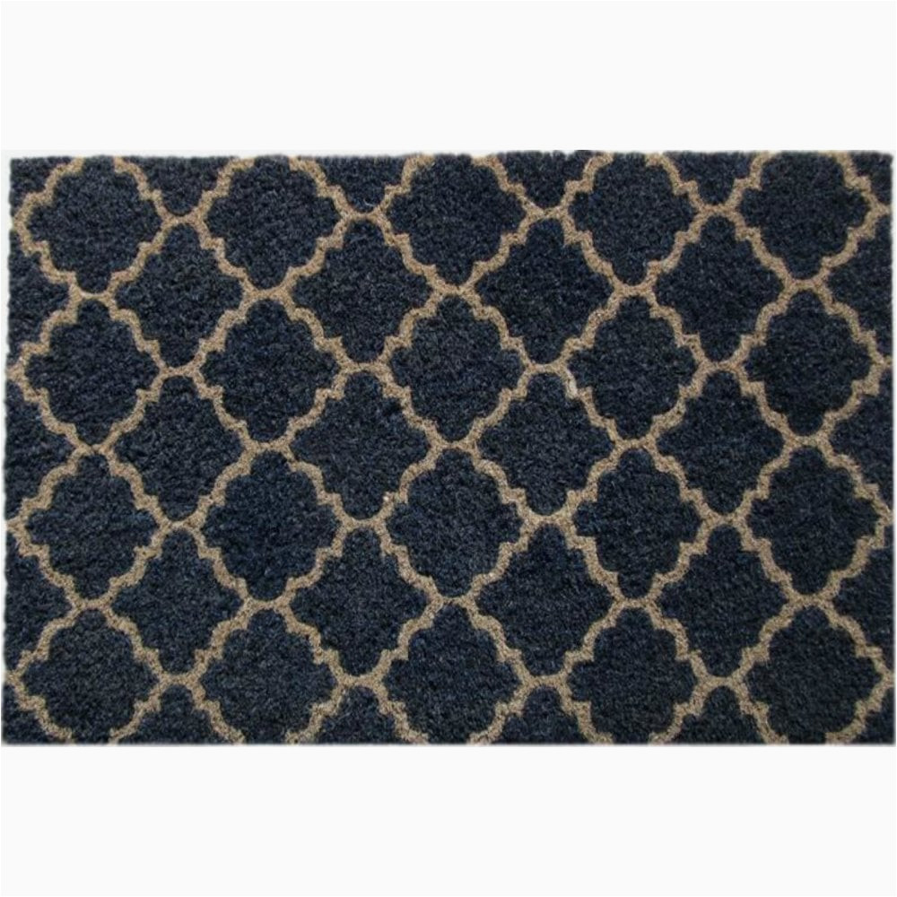 Navy Blue Door Rug Flooring Direct Coir Door Mat Arabesque Navy