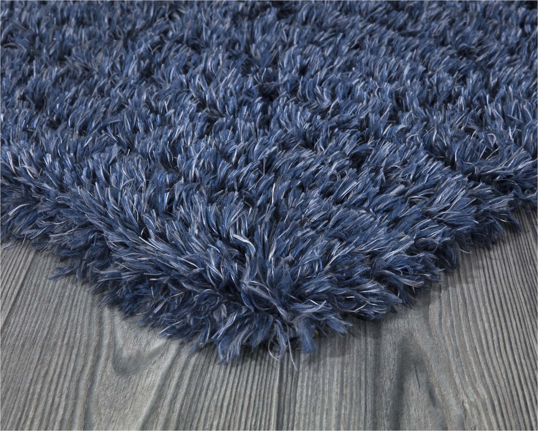 Navy Blue Shaggy Raggy Rug Mod-arte Silky Shag Collection area Rug Modern & Contemporary Style solid Color Design soft & Plush Navy Blue Living Room, Bedroom, …