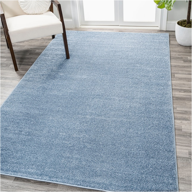 Solid Blue Rug 8×10 Jonathan Y Supersoft 8 X 10 Classic Blue Indoor solid Mid-century …