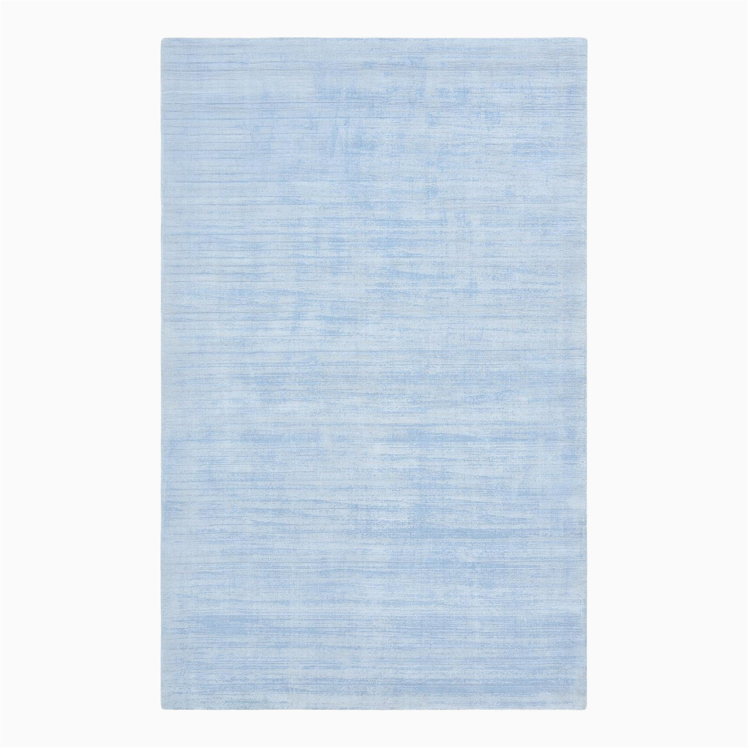 Solid Blue Rug 8×10 Milo, Contemporary solid Hand Loomed area Rug, Light Blue, 8 X 10