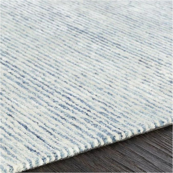 Solid Blue Rug 8×10 Surya Strada 8 X 10 Wool Pale Blue Indoor solid area Rug Lowes.com …