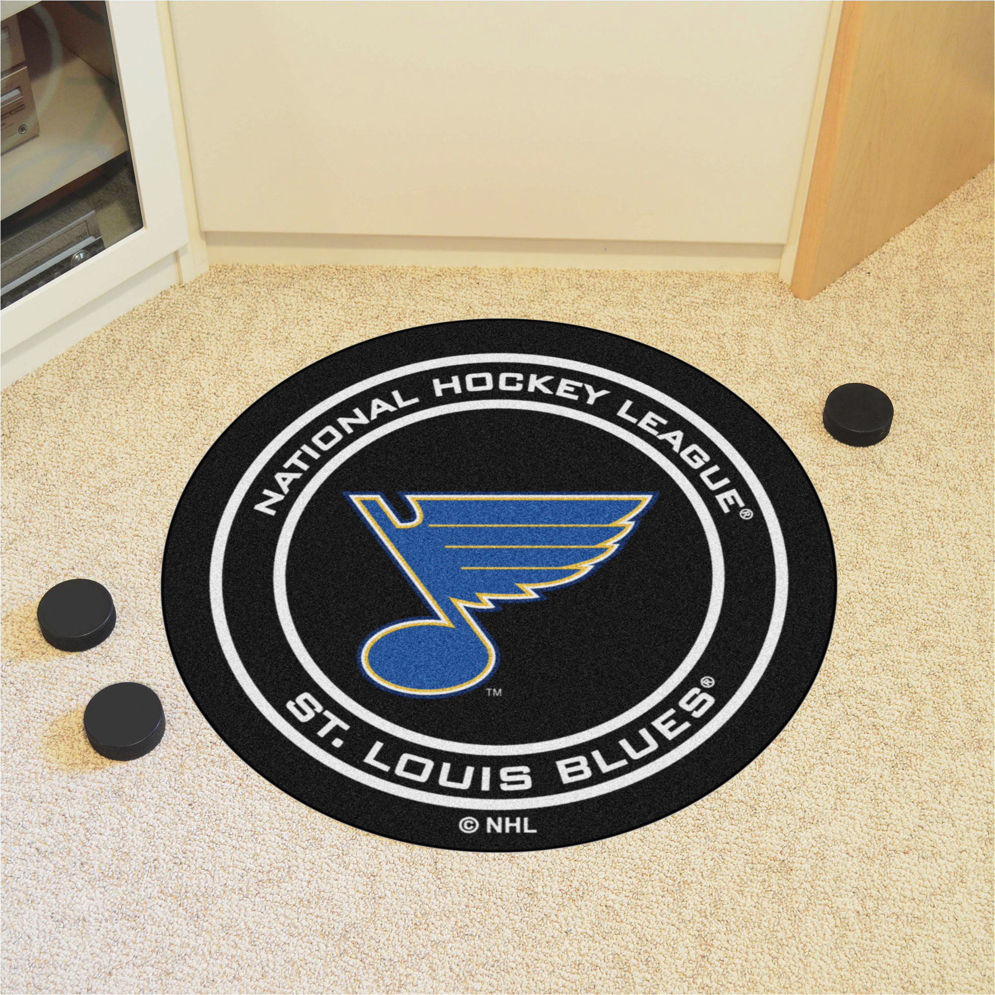 St Louis Blues Rug St Louis Blues Hockey Puck Shaped area Rug – 27″