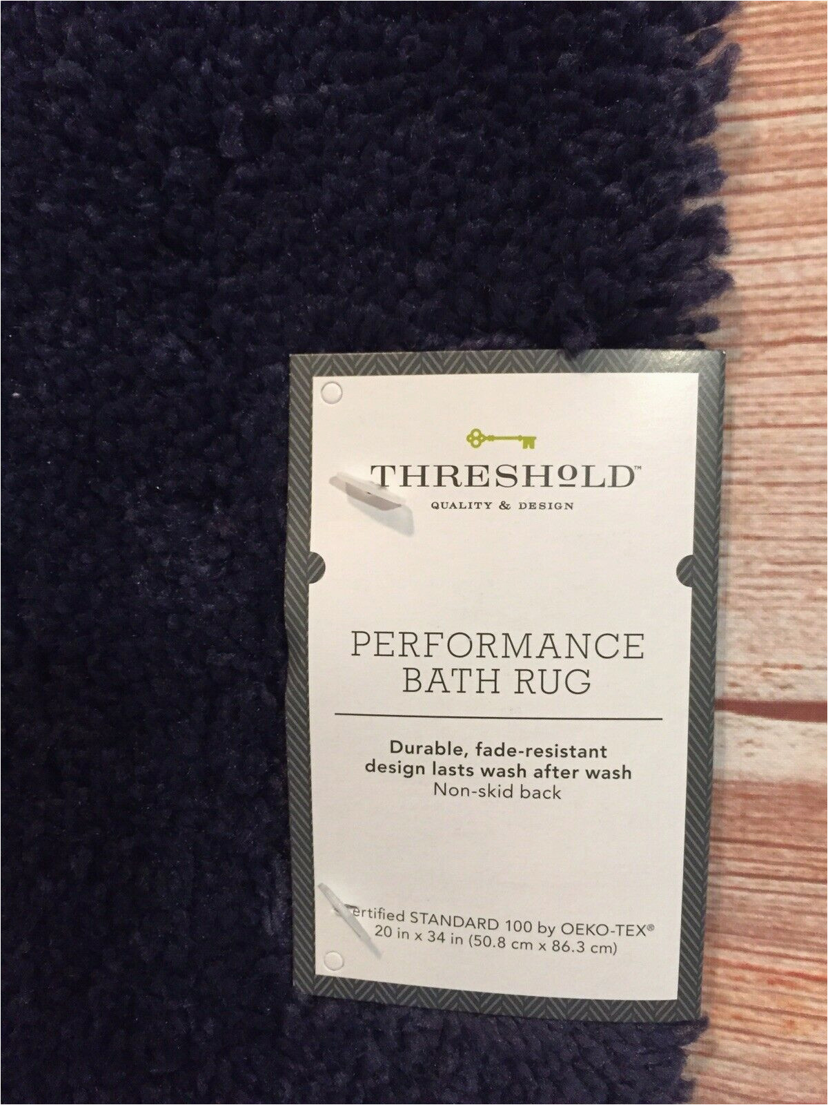 Threshold Performance Bath Rug Threshold Performance Bath Rug 20 X 34 Blue New
