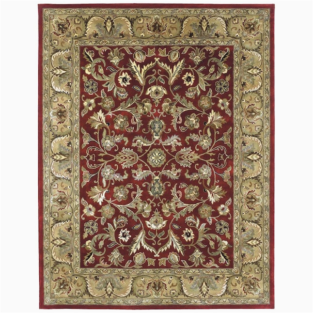 10 X 13 Wool area Rugs Kaleen Mystic 10 X 13 Wool Red Floral/botanical oriental area Rug …