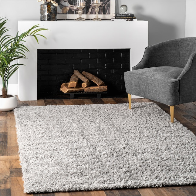10 X 14 area Rugs Lowes Nuloom Kara 10 X 14 Gray Indoor solid area Rug In the Rugs …