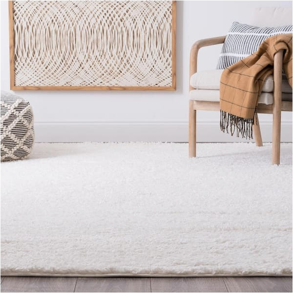 9×12 solid Color area Rugs Tayse Rugs soho Shag solid Color White 9 Ft. X 12 Ft. Indoor area …