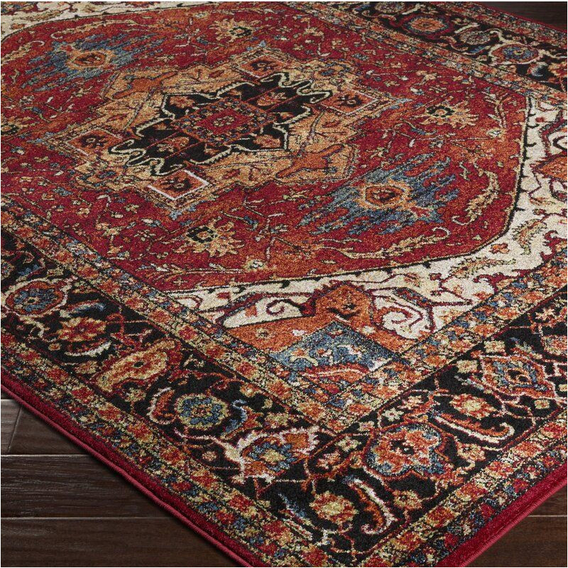 Area Rugs Black and Red World Menagerie Brahim southwestern Dark Red/black Rug & Reviews …