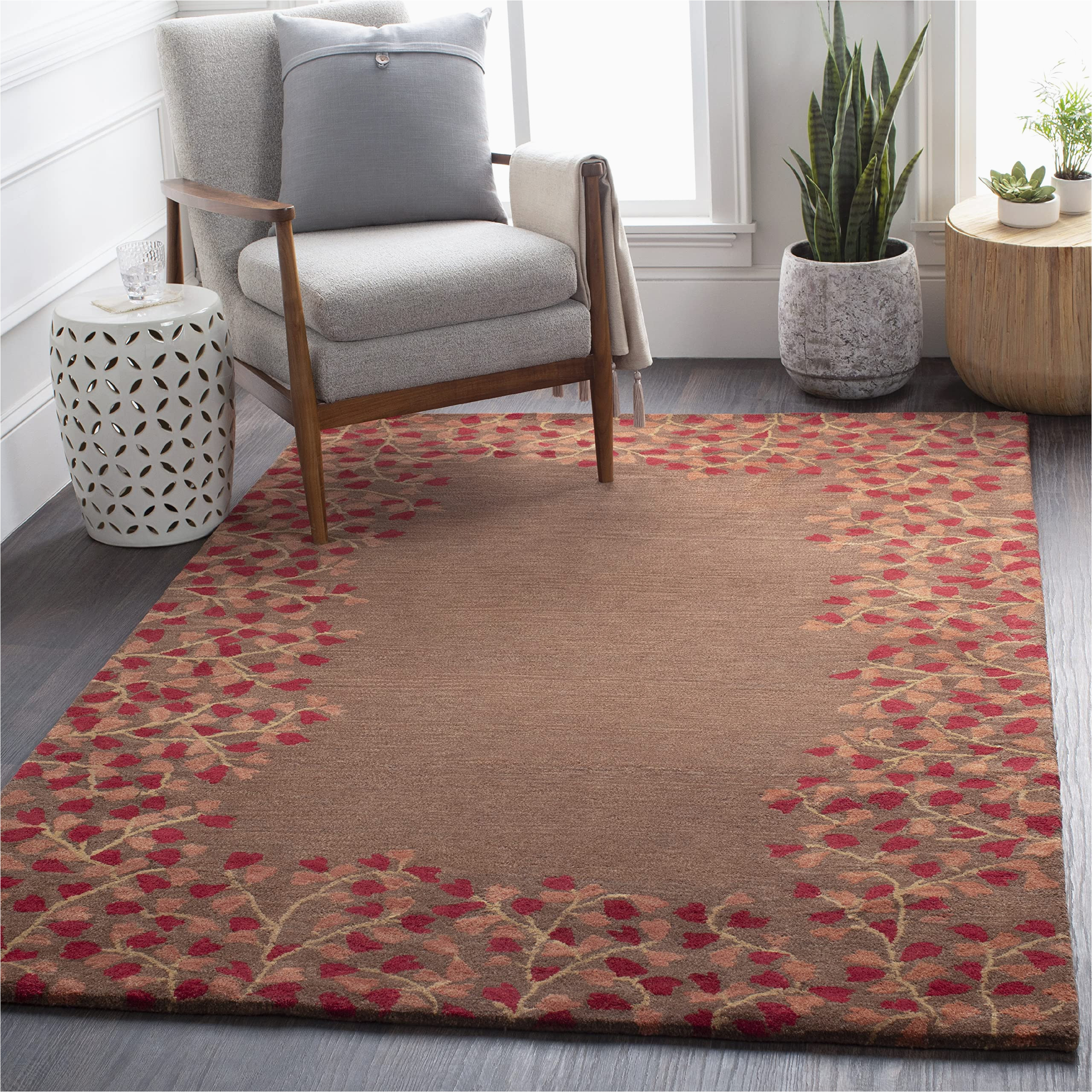Beige and Burgundy area Rug Mark&day area Rugs, 9×12 Zuuk Transitional Burgundy area Rug Brown Red Beige Carpet for Living Room, Bedroom or Kitchen (9′ X 12′)