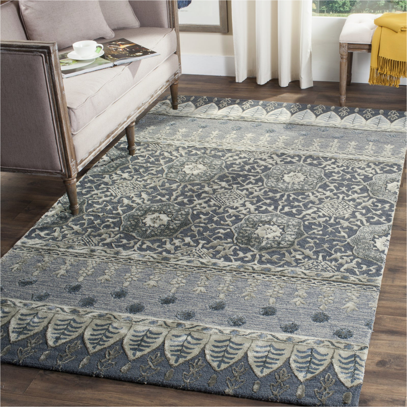 Brantley Hand Tufted Gray area Rug Safavieh Alr-allure Batik Denim area Rug