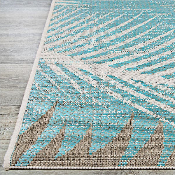 Couristan Monaco Tropical Palms Indoor Outdoor area Rug Couristan Monaco Tropical Palms Aqua 8 Ft. X 11 Ft. Indoor/outdoor …