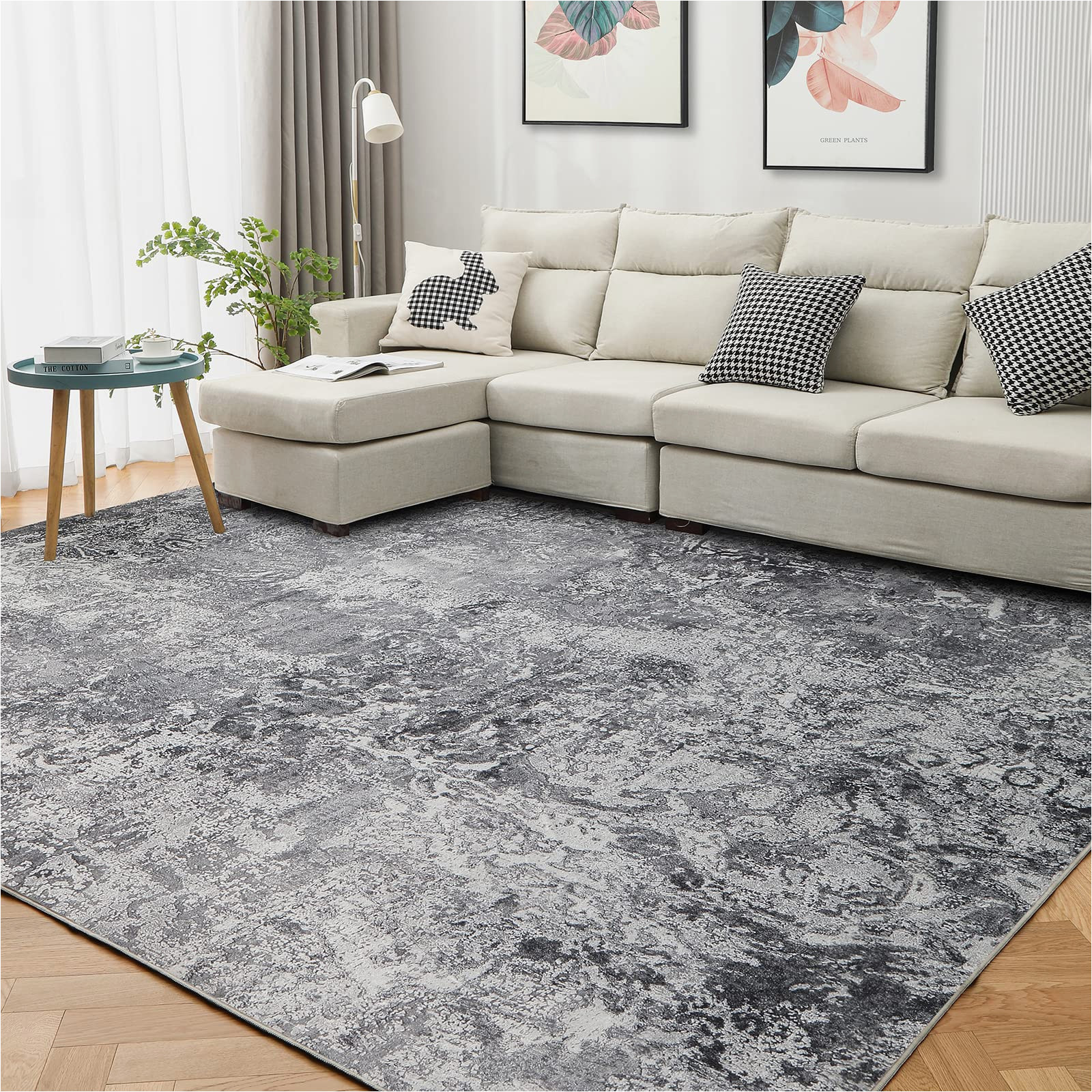 Home Goods area Rugs 8 X 10 area Rug Living Room Rugs: 8×10 Indoor Abstract soft Fluffy Pile Large Carpet with Low Shaggy for Bedroom Dining Room Home Office Decor Under Kitchen …