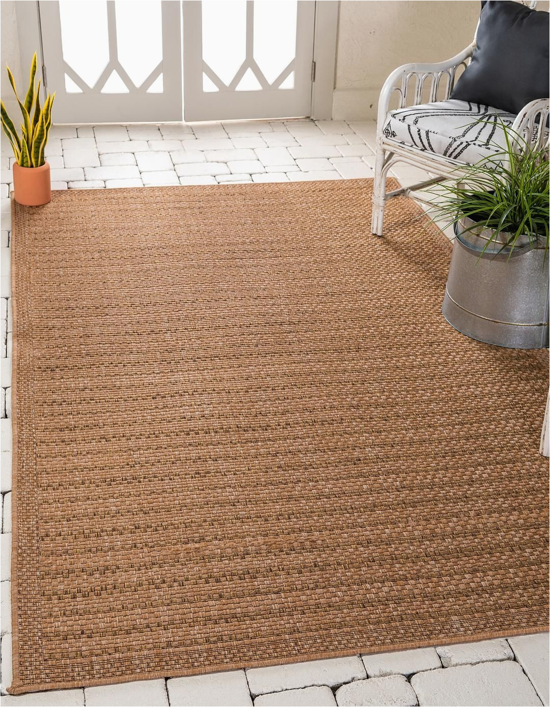 Indoor Outdoor area Rugs 9 X 12 Light Brown 9′ X 12′ Outdoor Border Rug area Rugs Rugs.com …