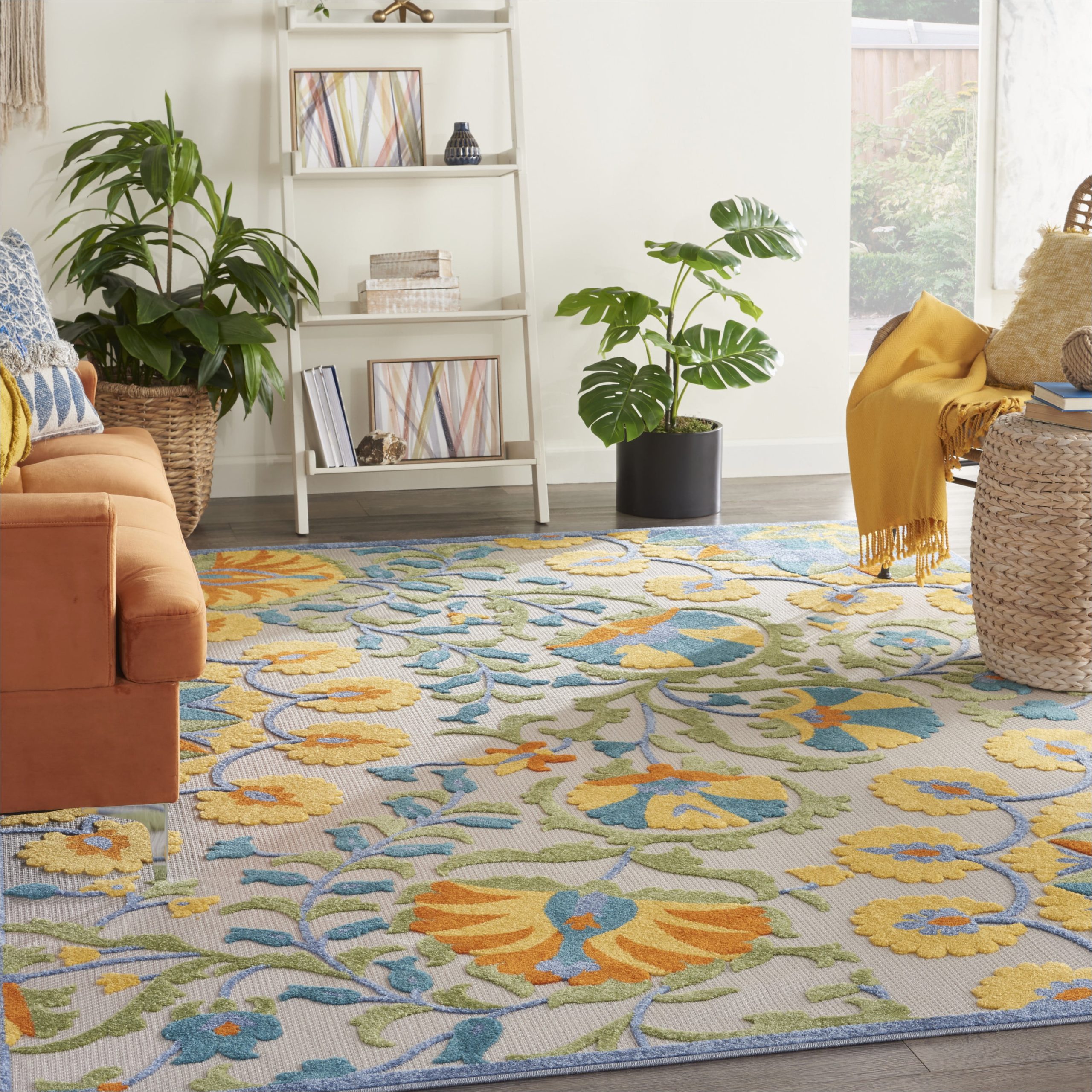 Indoor Outdoor area Rugs 9 X 12 Nourison Aloha Indoor/outdoor Floral Tropical Multicolor 9′ X 12′ area Rug