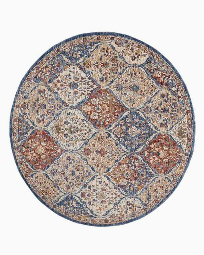 Km Home Taza area Rug Km Home Taza Panel Round area Rug, 5′ X 5′