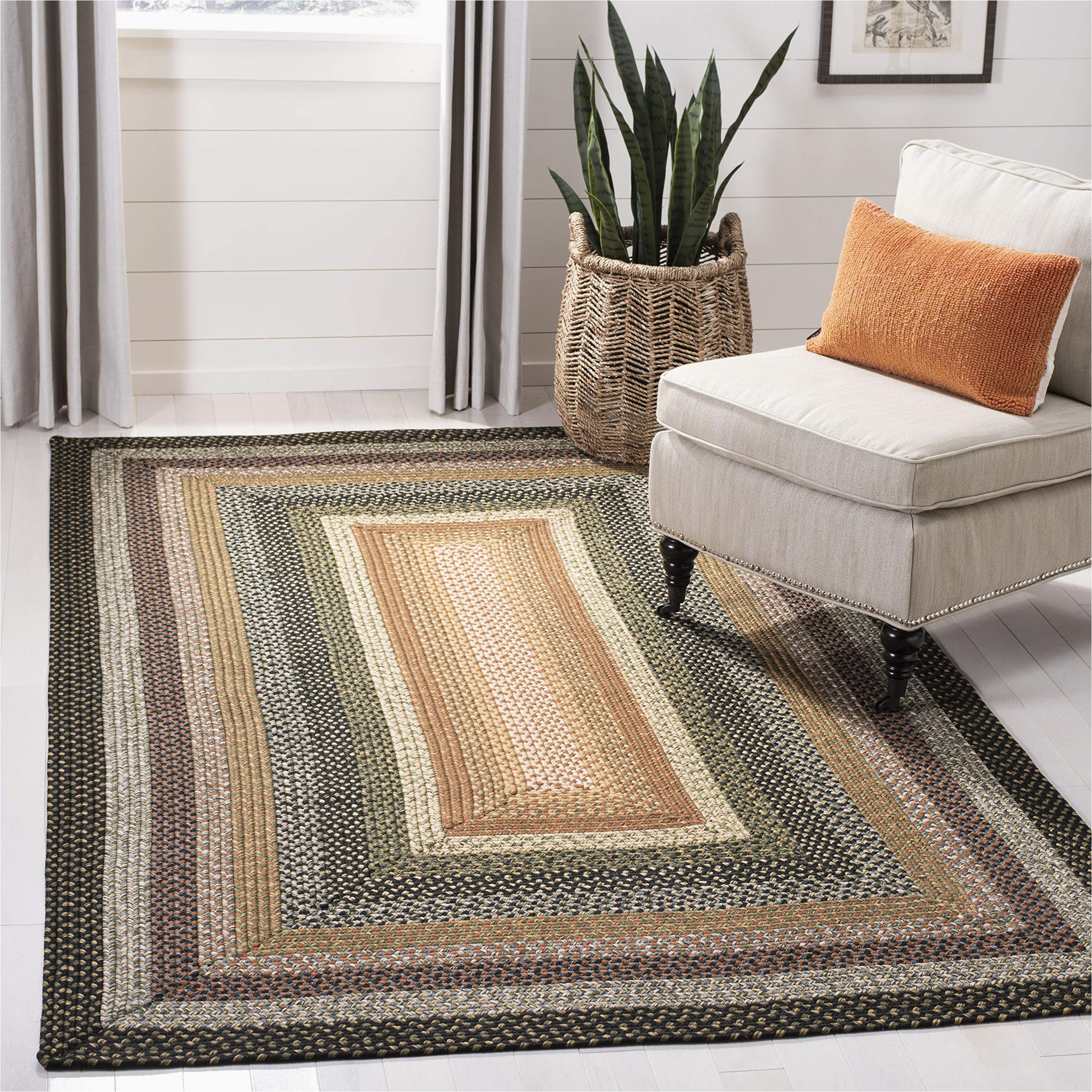 Menards area Rugs 5 X 7 Safavieh Braided Collection 2′ X 3′ Multi Brd308a Handmade Country Cottage Reversible Accent Rug