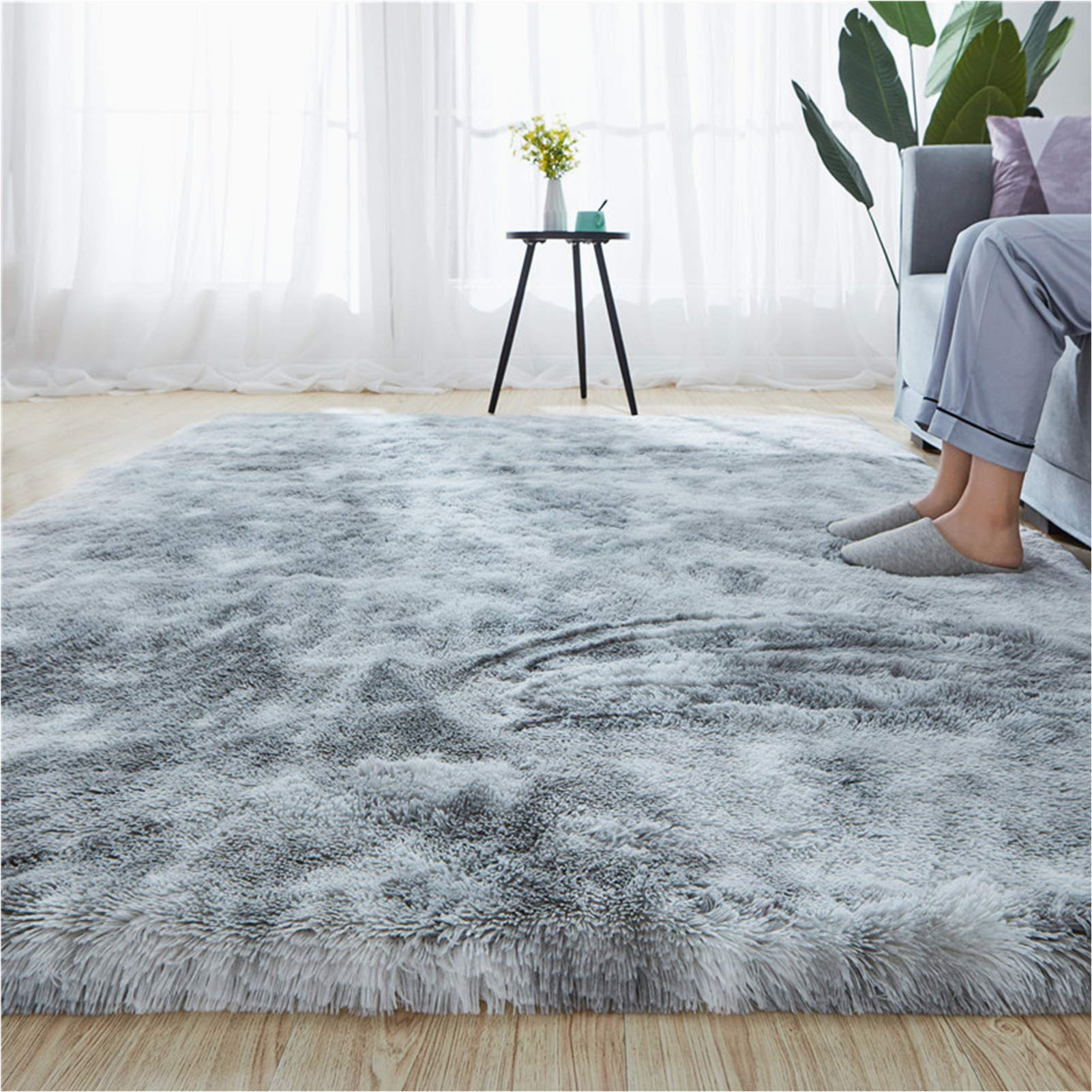 Modern area Rugs 4 X 6 Rainlin Shaggy 4×6.6 area Rug Modern Indoor Plush Fluffy Rugs, Extra soft Comfy Carpets, Cute Cozy area Rugs for Bedroom Living Room Girls Boys Kids, …