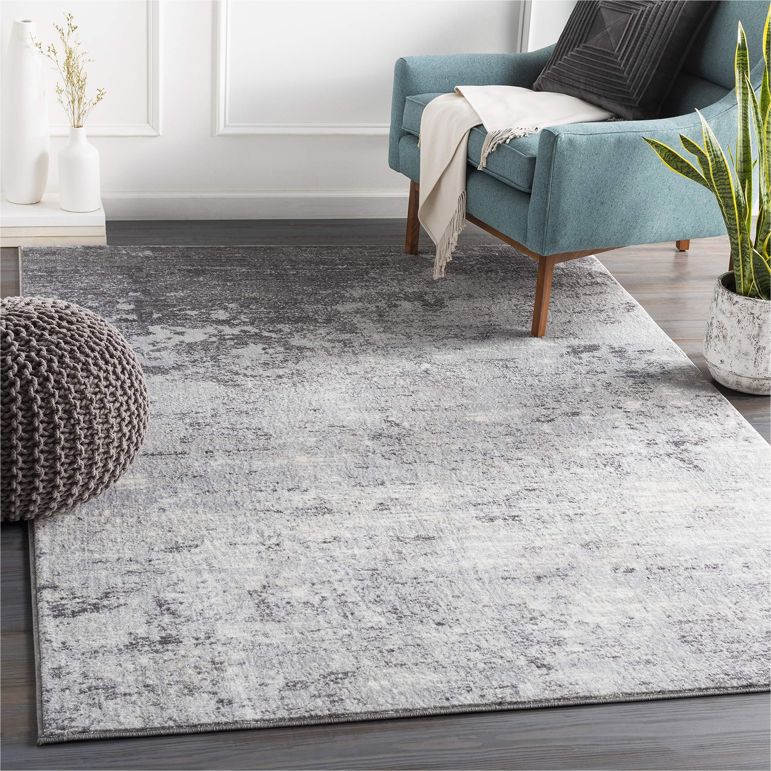 Silver area Rug 6 X 9 Artistic Weavers Choukri Modern Abstract area Rug,6’7″ X 9′,silver Gray