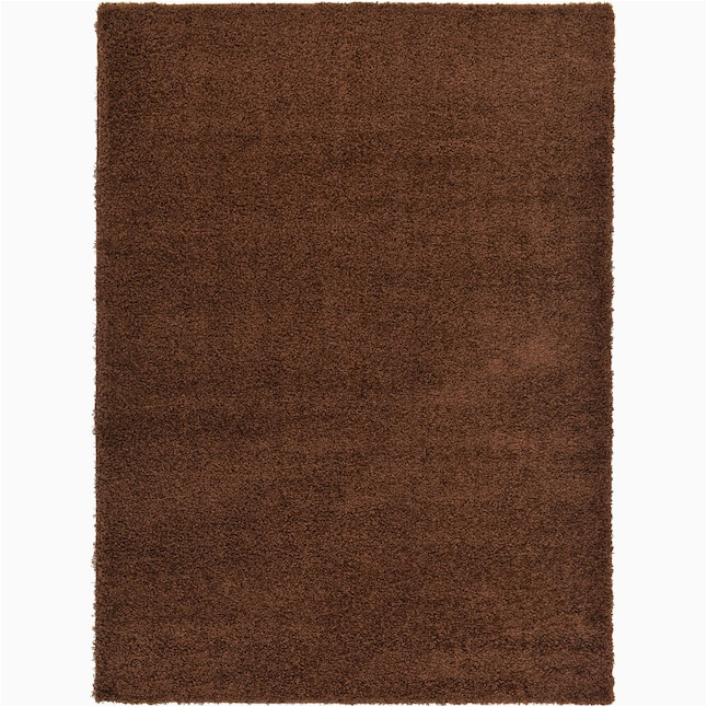 Solid Chocolate Brown area Rug Unique Loom solid Shag 7 X 10 Chocolate Brown Indoor solid Mid …