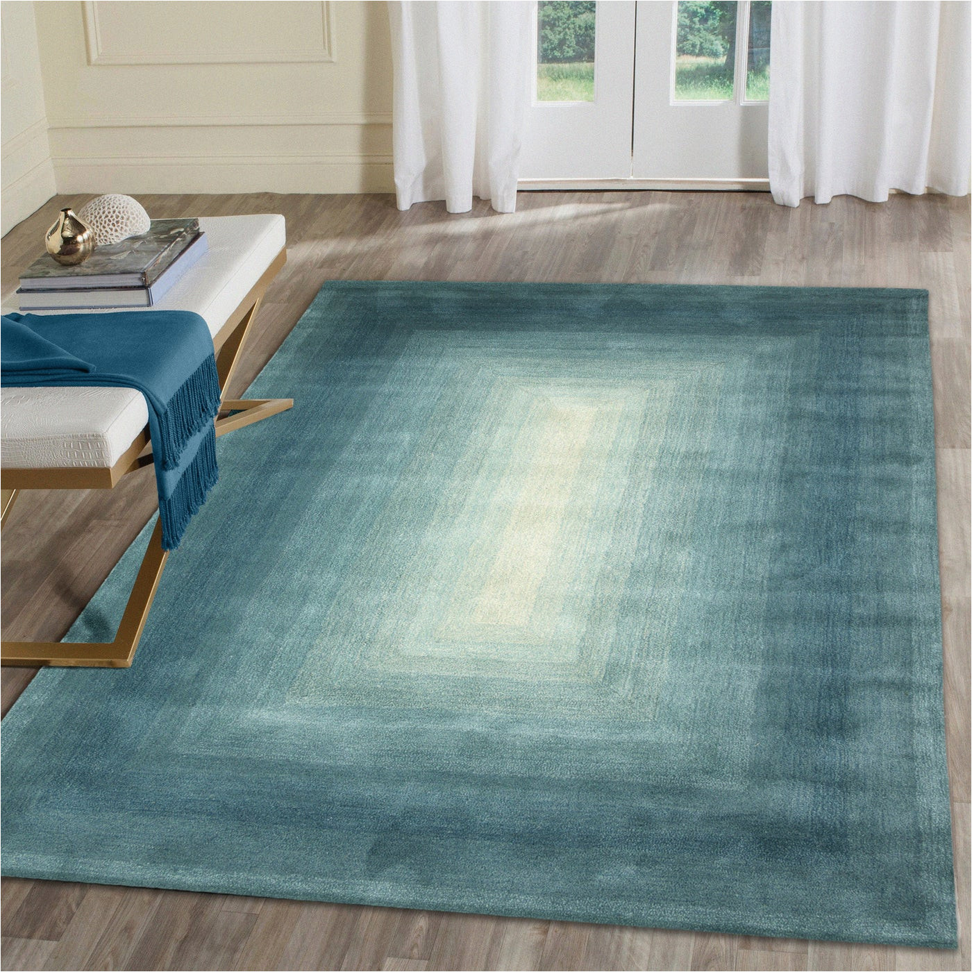 Solid Color area Rugs with Borders Liora Manne Tivoli Dream Border Indoor Rug Aqua – Tivoli Trans-ocean