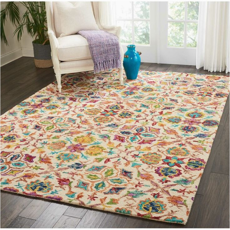 Zosia Hand Tufted Wool Ivory area Rug Pin On Kitchen