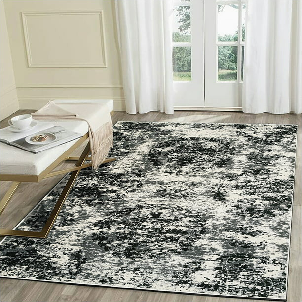 5×7 Black and White area Rugs Ox Bay Infinity 5 X 7 Gray Black White Distressed Medallion area Rug