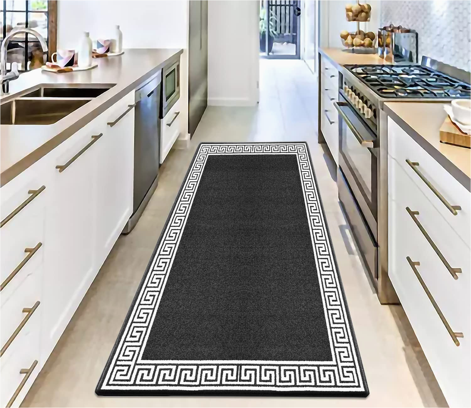 Area Rug for Kitchen Floor Kitchen Rug Floor Mats 87×26” for In Front Of Sink, Non Skid Kitchen Absorbent Mat Ultra soft Standing, Waterproof area Rug Runner Pad, Machine …