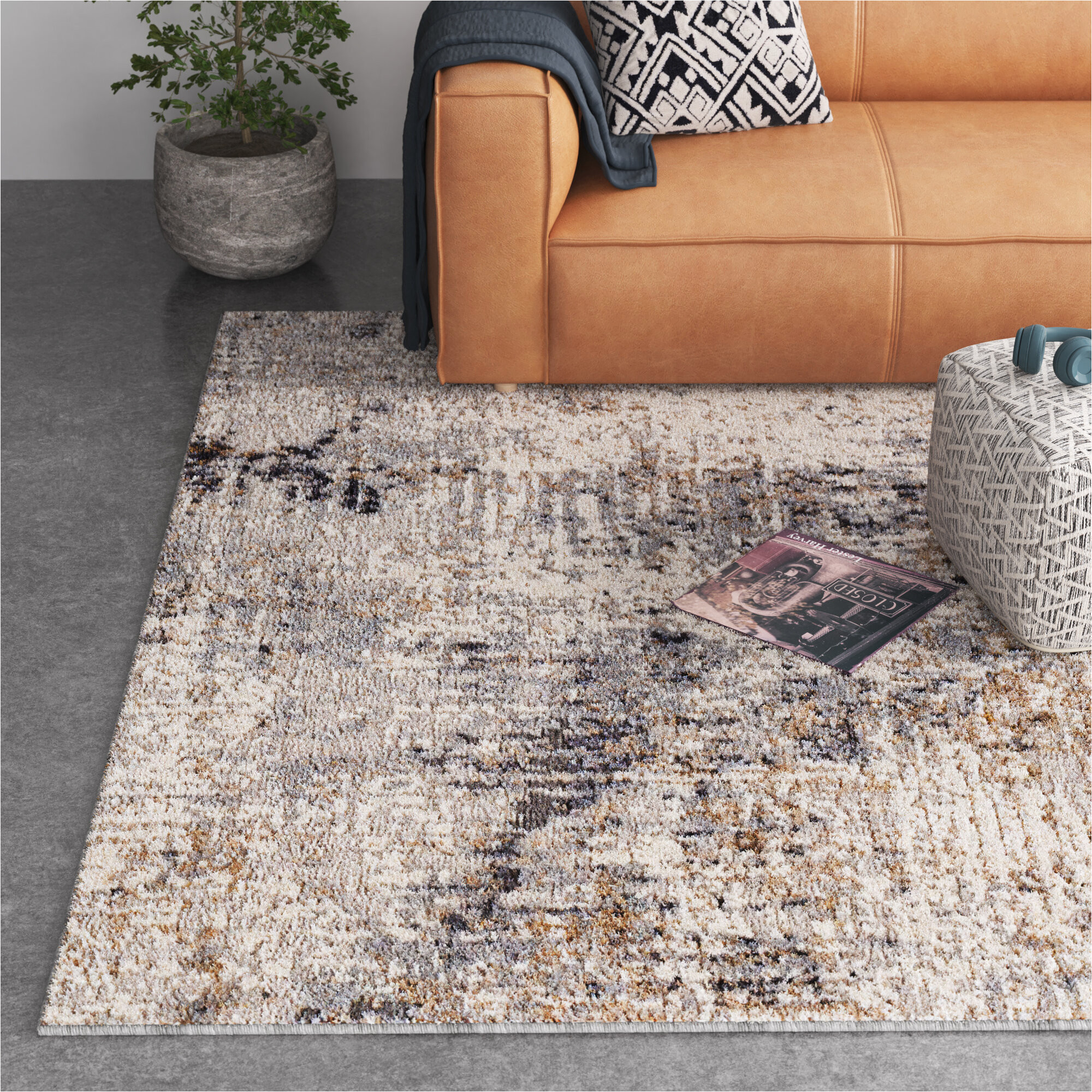 Area Rugs Beige and Gray Romano Abstract Beige/grey area Rug