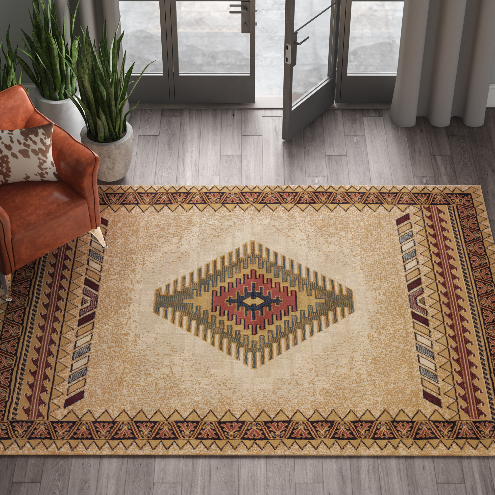 Area Rugs fort Collins Co Hyacinthe Border Cream area Rug