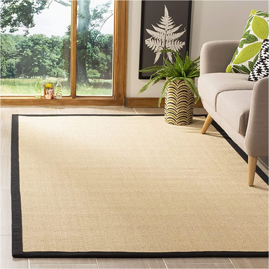 Beige area Rug with Black Border Safavieh Natural Fiber Collection 8′ X 10′ Beige / Black Nf131a Border Sisal area Rug