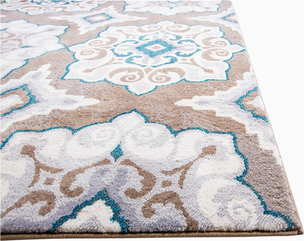 Caffey Cerulean Blue Taupe area Rug Natural Cerulean Blue/taupe area Rug â A Belle Decor