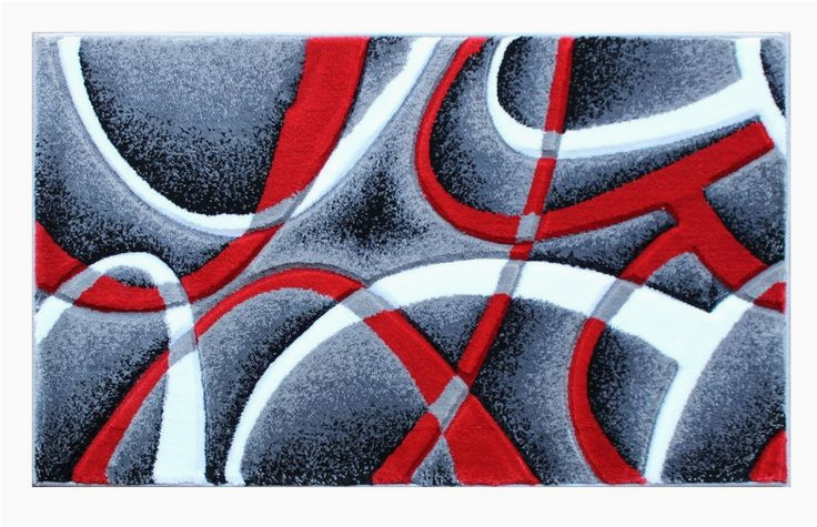 Cherine Modern Gray Red White area Rug Masada Rugs, sophia Collection Hand Carved area Rug Modern …