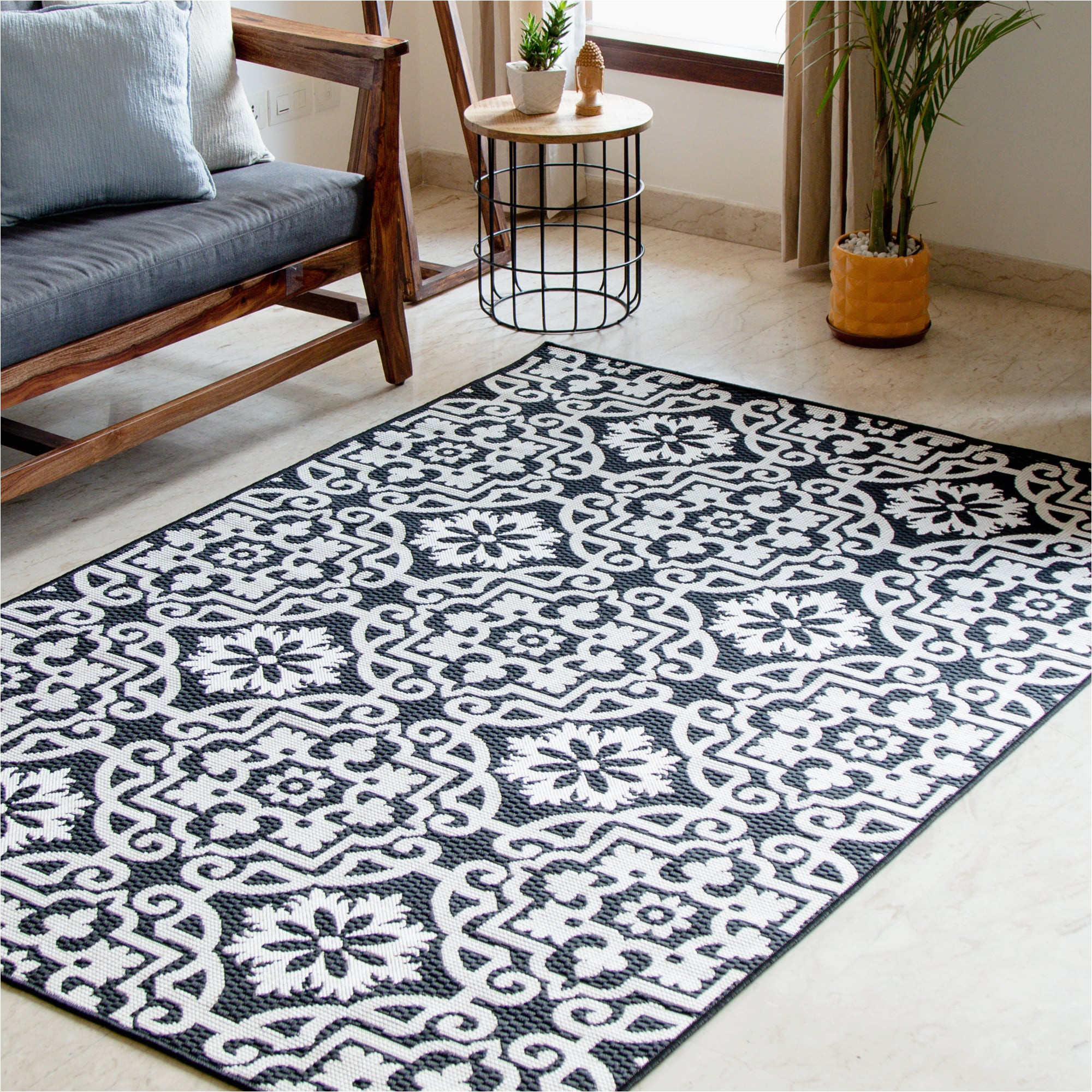 Leah Gray and Ivory Indoor area Rug Madeleine Home Indoor/outdoor Rugs 8 X 10 Black Indoor/outdoor …