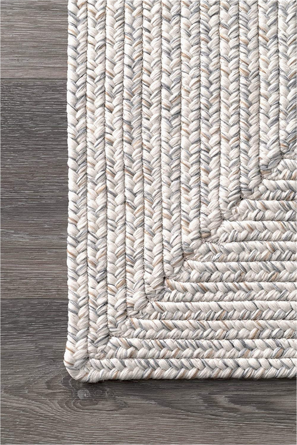 Moser Hand Braided Ivory area Rug Braided Handmade Ivory Indoor/outdoor soft area Rug