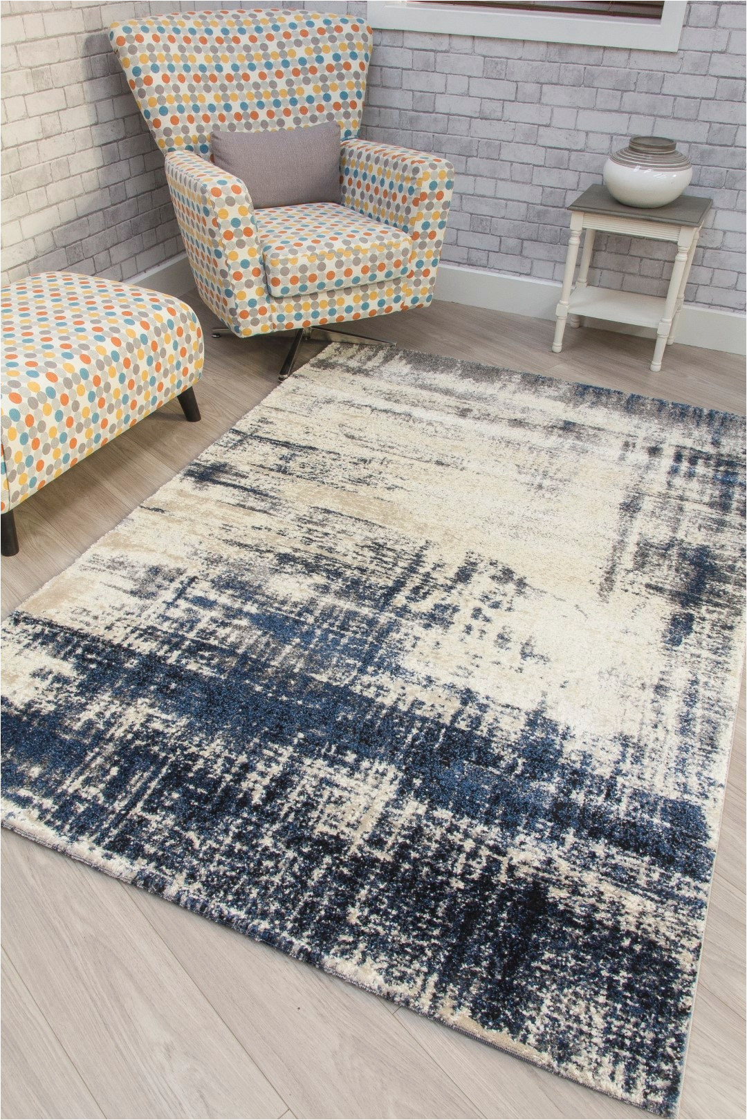 Navy Blue and Ivory area Rug Living Room Rug Distressed Blue Navy Large Small Floor Carpet – Etsy.de