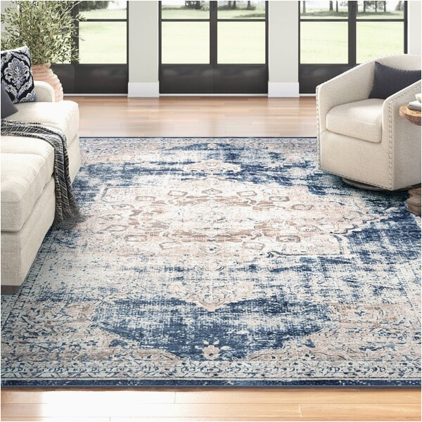 Navy Blue and Ivory area Rug Navy Blue and Taupe area Rug Wayfair