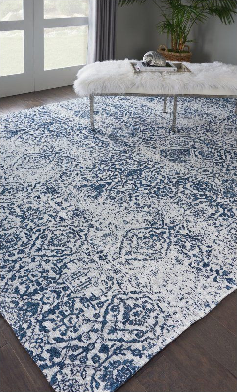 Navy Blue and Ivory area Rug orourke Abstract Ivory/navy Blue area Rug Rugs In Living Room …