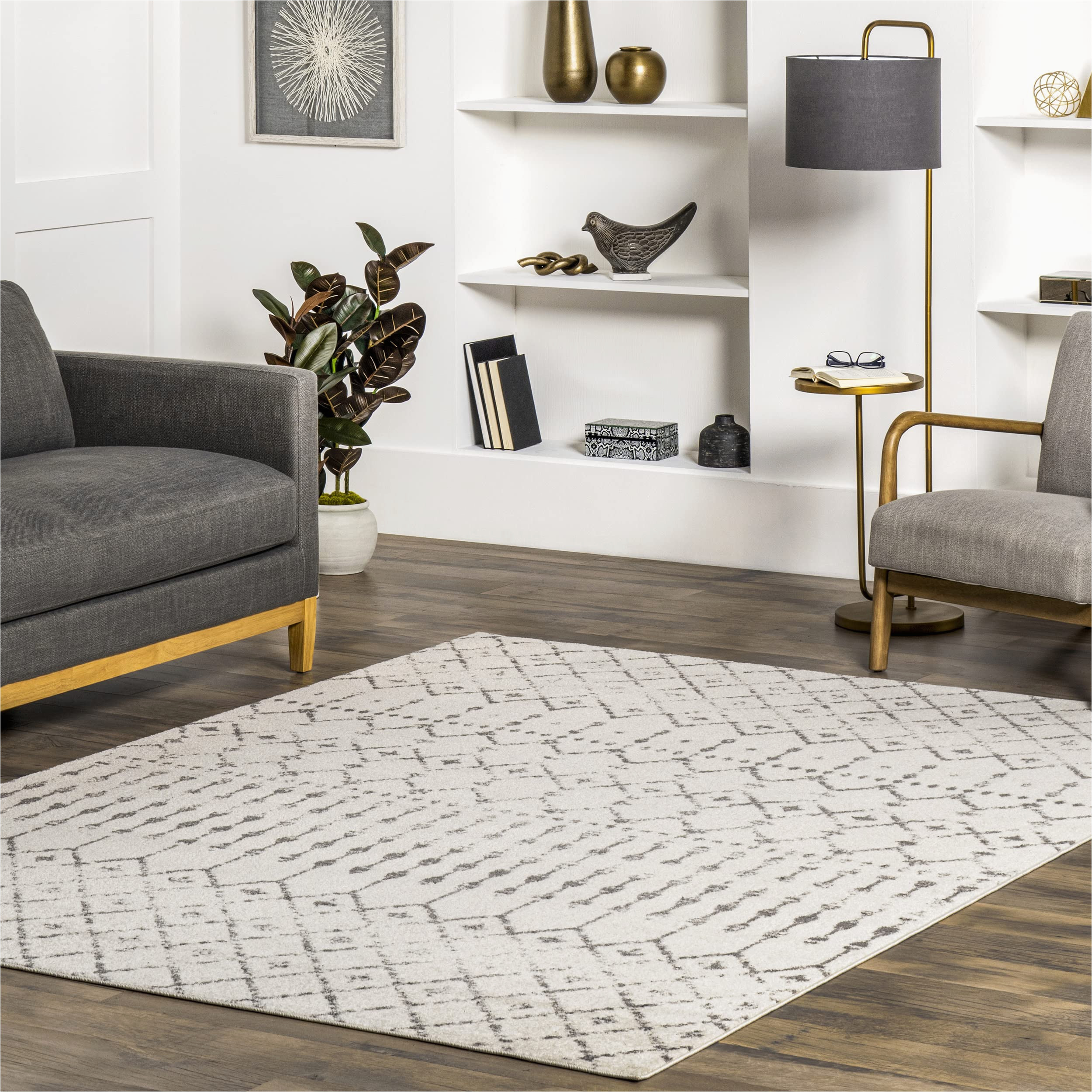 Nuloom Moroccan Blythe area Rug 8 X 10 Grey Nuloom Moroccan Blythe area Rug, 6′ Octagon, Grey