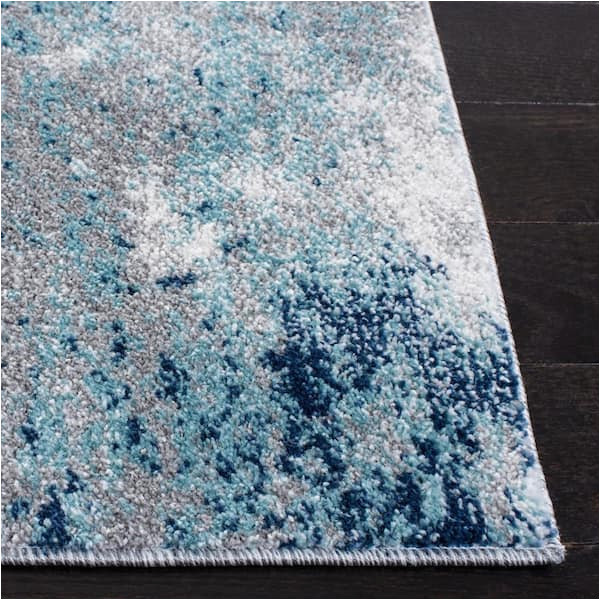 Omie Abstract Modern Turquoise area Rug Safavieh aston Gray/blue 5 Ft. X 8 Ft. Geometric Distressed area …