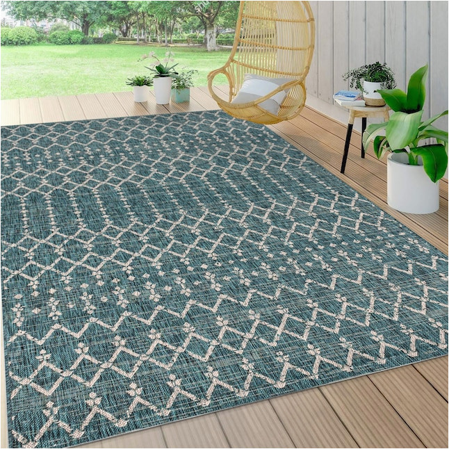 Outdoor area Rugs Near Me Jonathan Y Santa Monica 4 X 6 Teal/gray Indoor/outdoor Distressed …