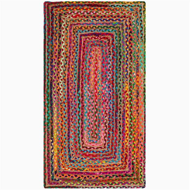 Safavieh Cape Cod Miah Braided area Rug or Runner Safavieh Cape Cod Miah Braided area Rug, Red/multi, 2′ X 3′