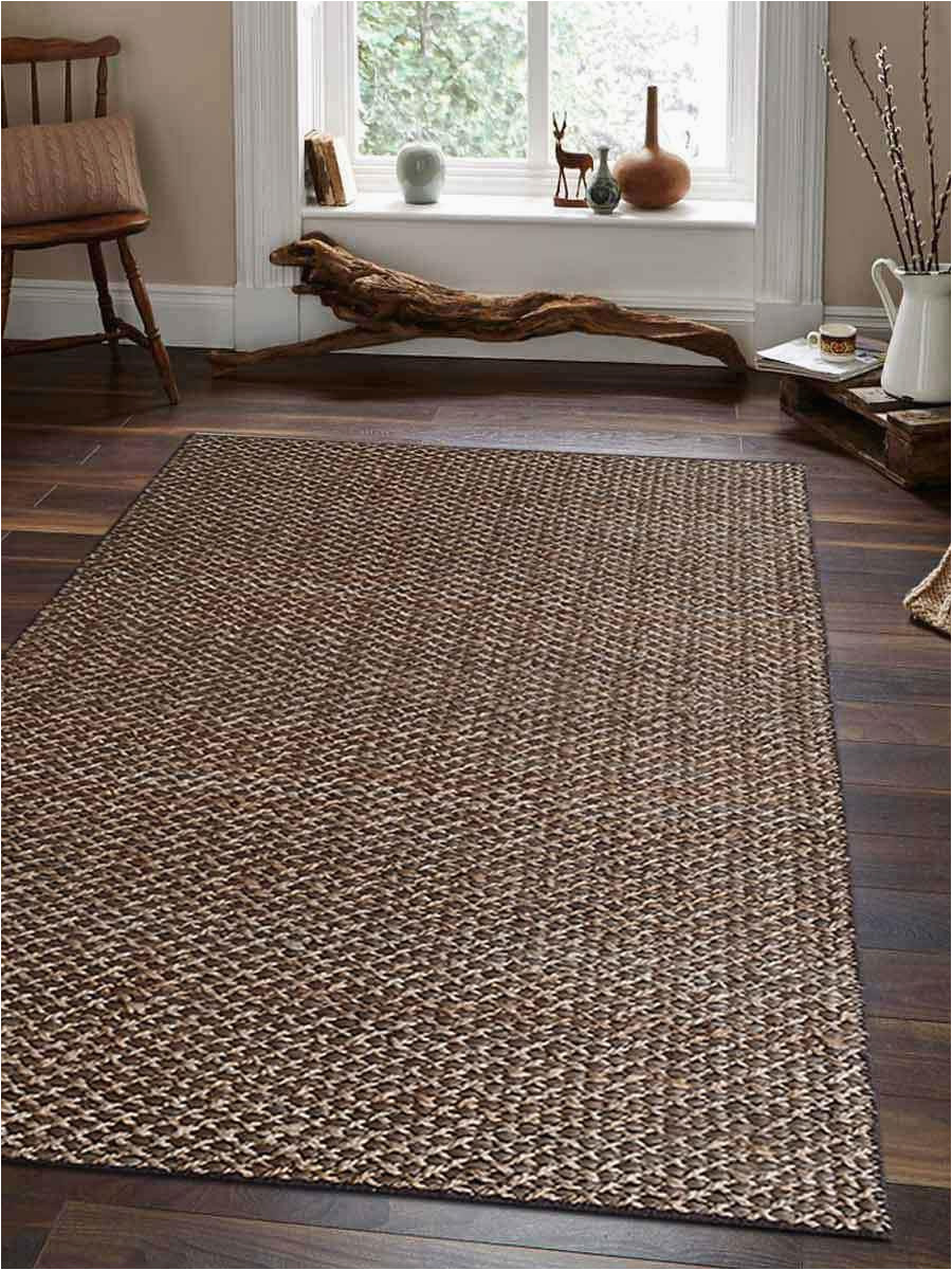 Solid Dark Brown area Rug Farmhouse Hand Woven Jute 5×8 Carpet Indian oriental solid Brown 6×9 area Rug
