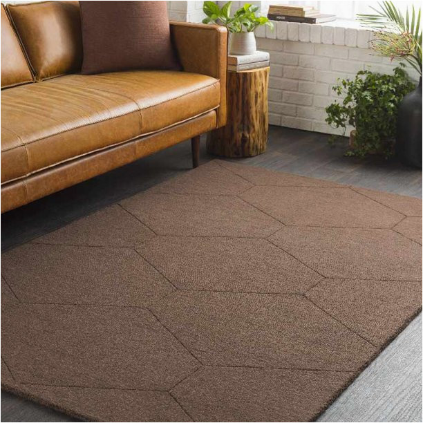 Solid Dark Brown area Rug Mark&day area Rugs, 8×10 Arcata solid and Border Dark Brown area Rug (8′ X 10′)