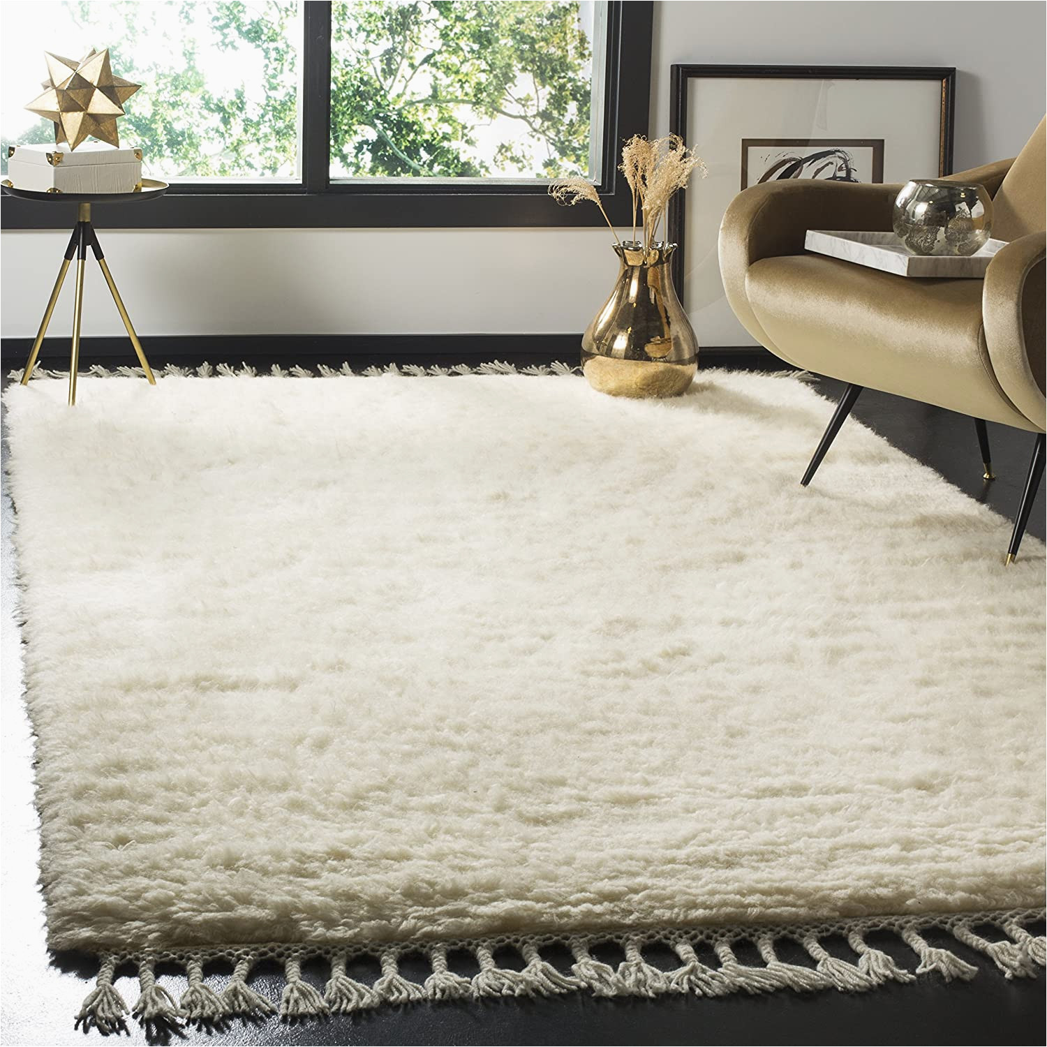 Thick Pile Wool area Rugs Large Fluffy area Rugs Flokati Wool Thick Shag Pile Sheepskin …