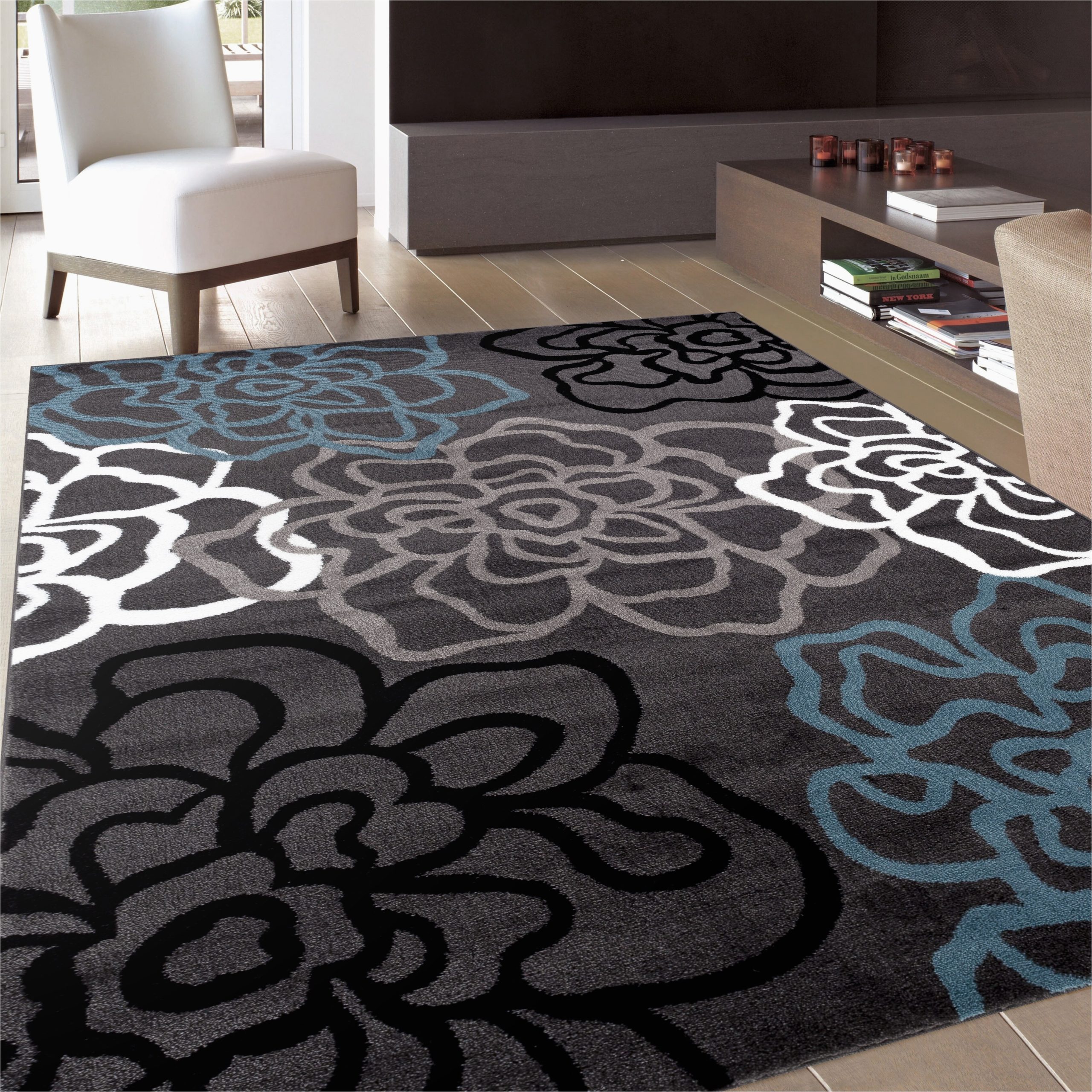 World Rug Gallery Contemporary Modern Floral Flowers area Rug World Rug Gallery Casual Accent Polypropylene Transitional Rug …