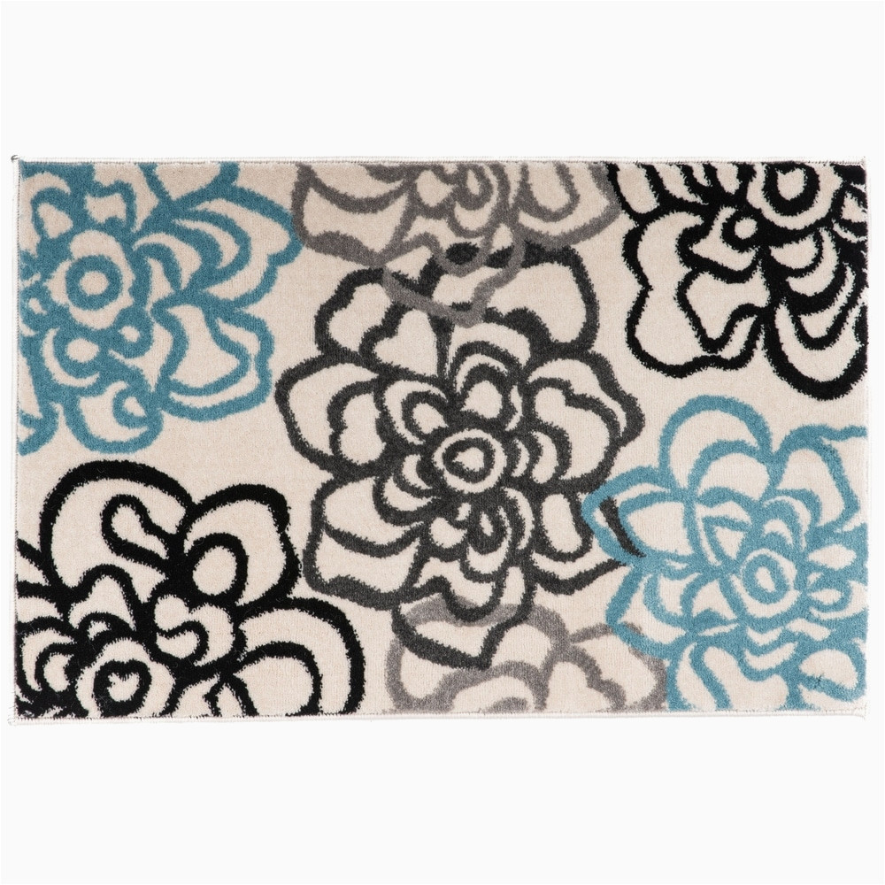 World Rug Gallery Contemporary Modern Floral Flowers area Rug World Rug Gallery Casual Accent Polypropylene Transitional Rug …